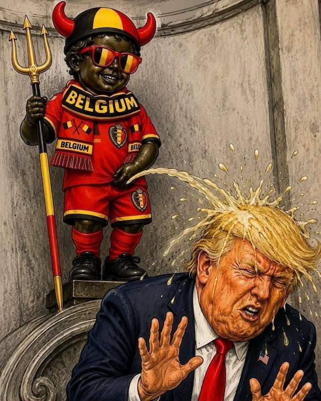 Manneken Pis die Donald Trump viseert en een speciale UNO-kaart: de ...