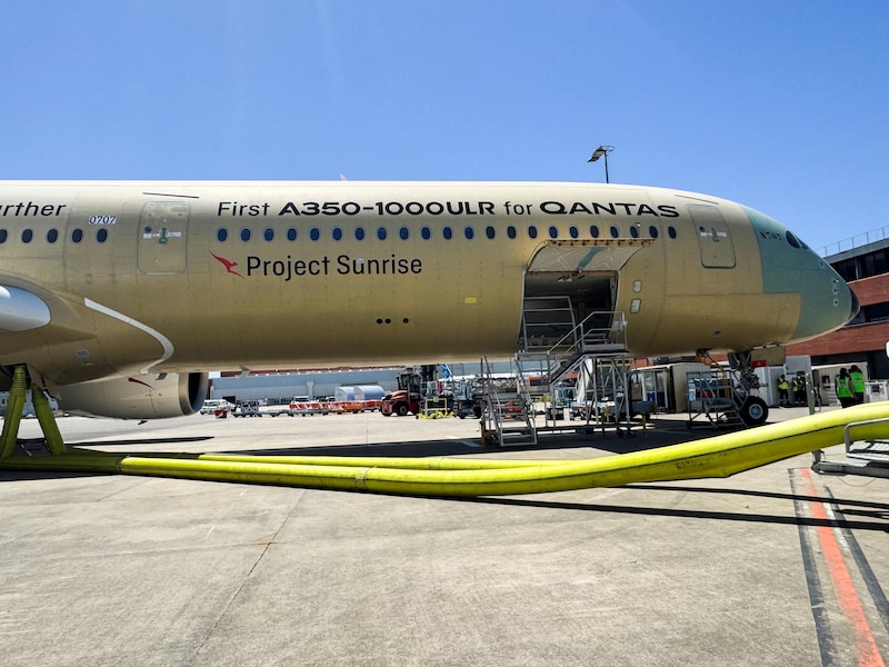 De Airbus A350 in Toulouse.