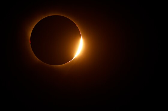 De diamanten ring gezien vanuit Berlanga de Duero, Spanje. 