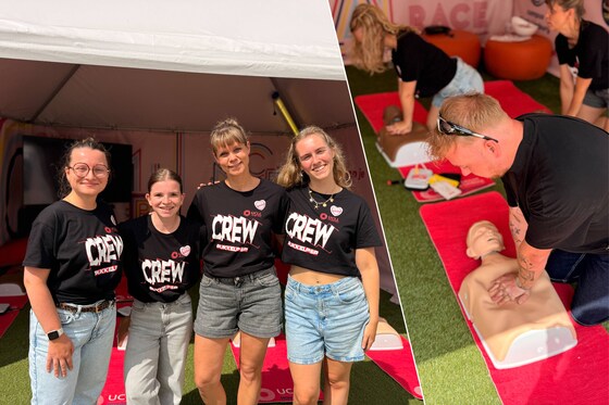 Ambulance-race als sensibiliseringsactie voor de Pukkelpop-crew.