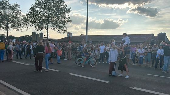 Buurtbewoners trokken massaal naar de Kempische steenweg om vanaf de straat een glimps mee te pikken van het optreden van Zara Larsson.