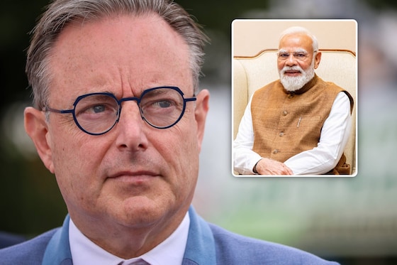 Premier Bart De Wever en de Indiase premier Narendra Modi. 
