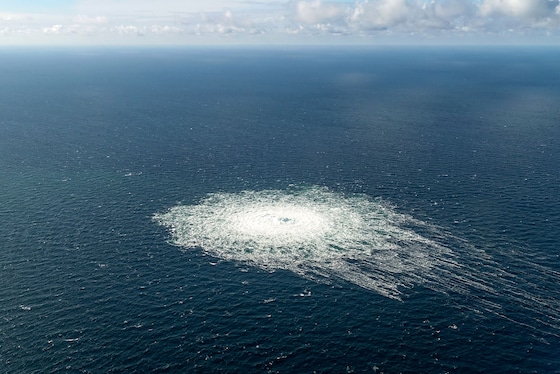 Archiefbeeld. Een gaslek van Nord Stream 2. (27/09/22) ©