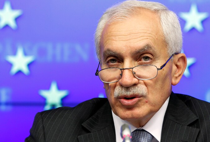 Cypriotisch minister van Financiën, Vassos Shiarly.