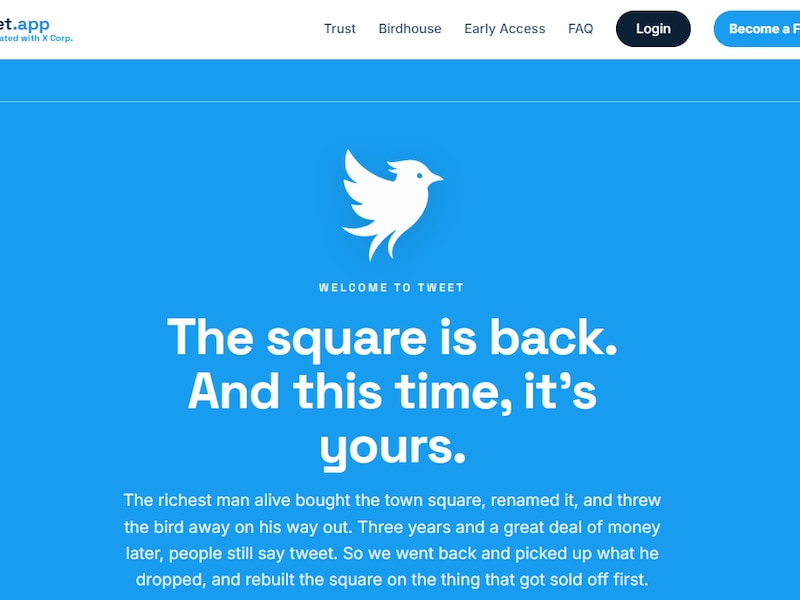 Twitter-kloon moet naam veranderen na klacht van X, maar ‘tweet’ en blauwe vogel als logo mogen voorlopig wel