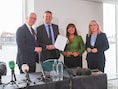 John Swinney (de Schotse premier), Rhun ap Iorweth (de premier van Wales), Mary Lou McDonald (voorzitter van de Ierse nationalistische partij Sinn Féin) en ten slotte Michelle O’Neill (de premier van Noord-Ierland).