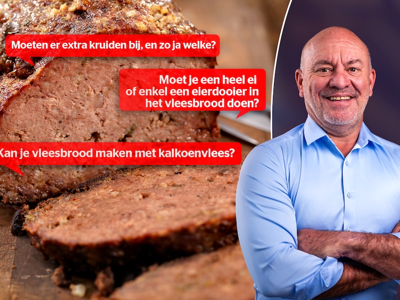 “Kneden is helemaal niet nodig”: HLN-chef Piet Huysentruyt verklapt hoe je een stevig én juicy gehaktbrood maakt