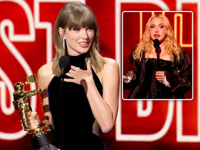 Taylor Swift meest bekroonde artiest ooit bij VMA’s, draagt prijs op aan Dolly Parton en Madonna grote slokop met 7 beeldjes