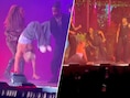 KIJK. Fan imponeert Jason Derulo met backflip en split op het podium