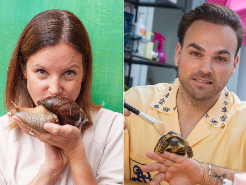 Julie (43) en Mitch (34) hebben een vreemd huisdier (en dat is zacht uitgedrukt): “Hij ging mee op tournee met K3”