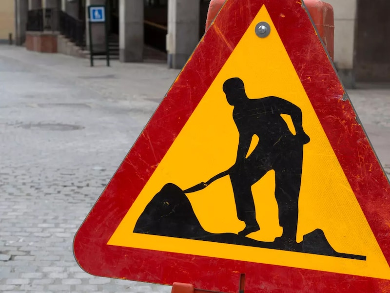 Omleiding in Heiblok in Essen door rioleringswerken