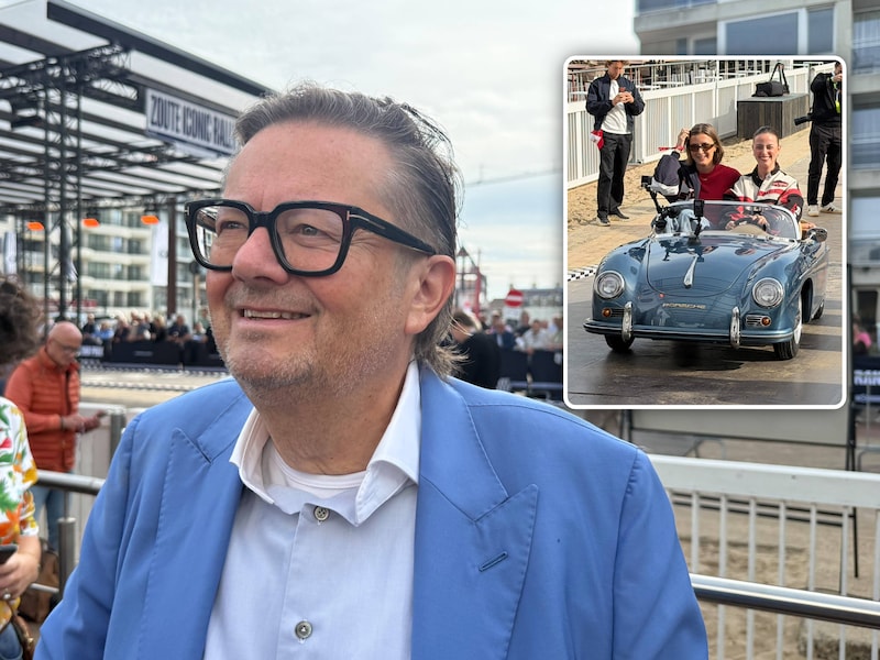 Beelden tonen hoe ‘Influencer Sprint’ van Marc Coucke en vrienden  eindigt met crash in publiek in Knokke: “Toeschouwers kwamen met schrik vrij”
