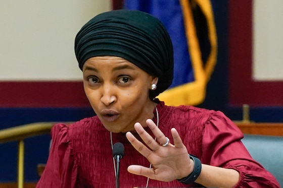 Het Democratische parlementslid Ilhan Omar.
