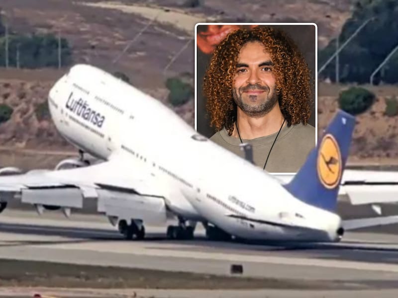 Adil El Arbi maakt akelige landing mee in Los Angeles: beelden tonen hoe staart van Boeing bijna de grond raakt