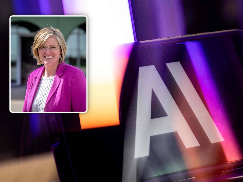 Burgemeester Romina Vanhooren licht toe hoe het stadsbestuur van Oudenburg omgaat met AI