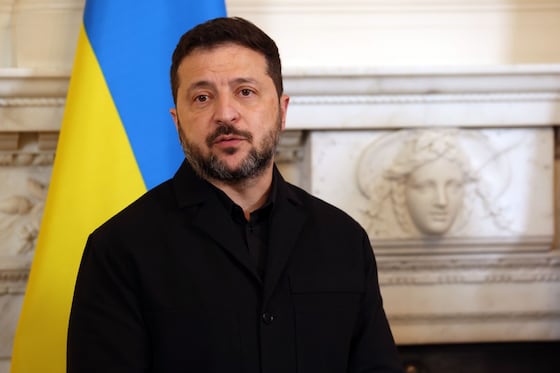 De Oekraïense president Volodymyr Zelensky. 