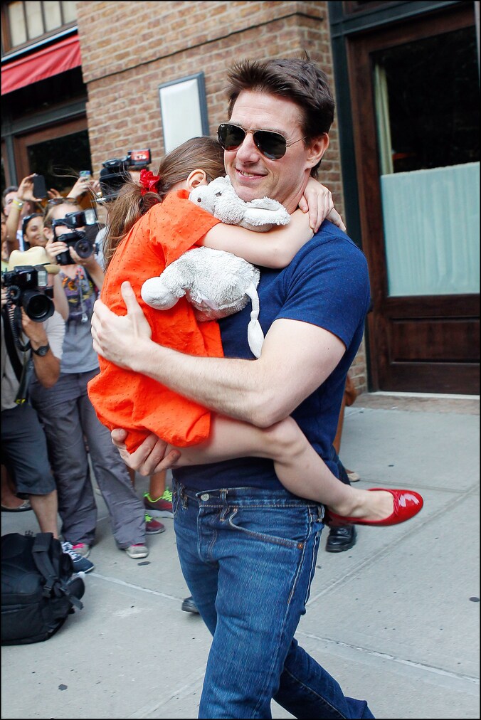 Tom Cruise en zijn dochter Suri in 2012.