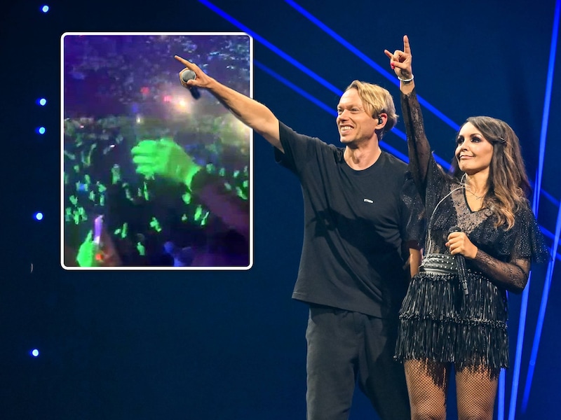 KIJK. Handjes in de lucht, mét fluohandschoenen: Milk Inc. doet iconische stunt uit 2009 over tijdens jubileumshow