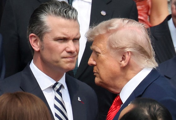 efensieminister Pete Hegseth en president Donald Trump.