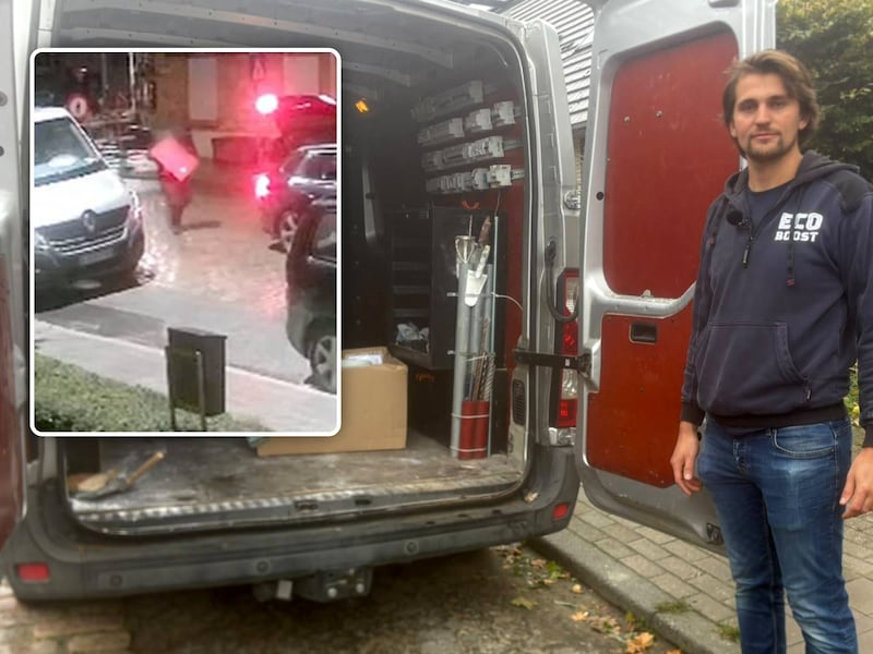 Jonge aannemer uit Poelkapelle kan al opnieuw aan de slag na diefstal uit bestelwagen: “Dankzij steun van collega’s die ook al bestolen werden”