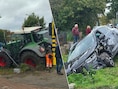 Twee ongevallen op hetzelfde moment in Beerse: tractor botst tegen paal, twee bestuurders gewond na zware aanrijding