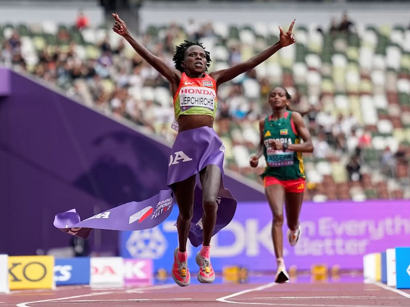 Nadat ze positief testte op epo: Keniaanse wereldkampioene marathon Peres Jepchirchir voorlopig geschorst