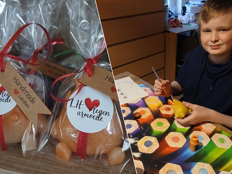 Liam (13) uit Duffel maakt kaarsen voor het goede doel: “Hij heeft veel meer zelfvertrouwen gekregen”