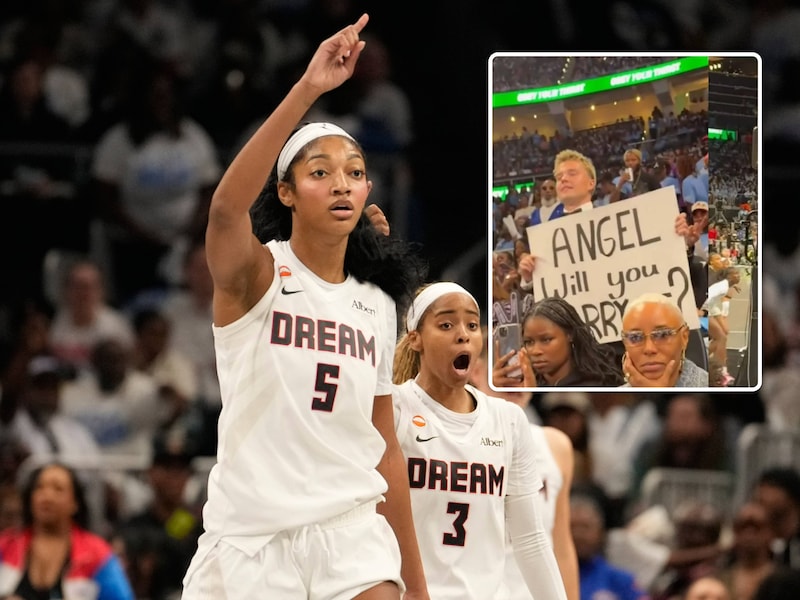KIJK. Fan vraagt WNBA-ster Angel Reese ten huwelijk tijdens de Finals: “Niet in dit leven, maar...”