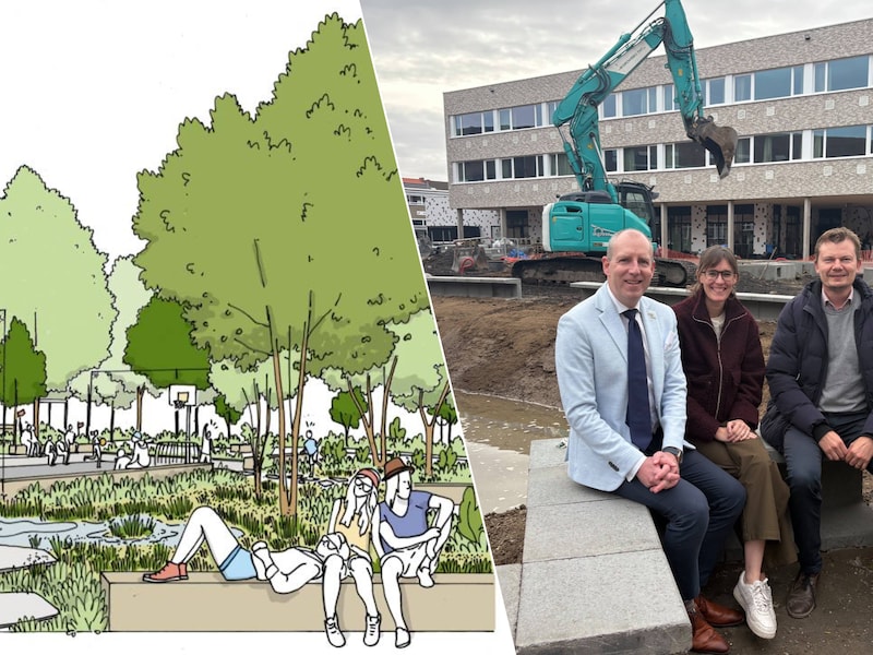 IN BEELD. Grootste school van Deinze tovert betonnen woestijn om tot groene oase: “Meer dan wat extra bomen op de speelplaats”