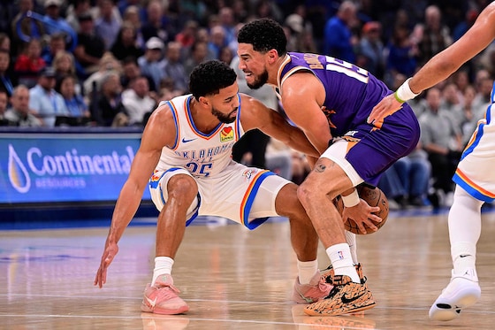 Ajay Mitchell in duel met sterspeler Devin Booker
