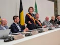 Provinciegouverneur Carina Van Cauter kwam voor de opstart van het vrijwilligerskorps speciaal naar Aalter afgezakt.