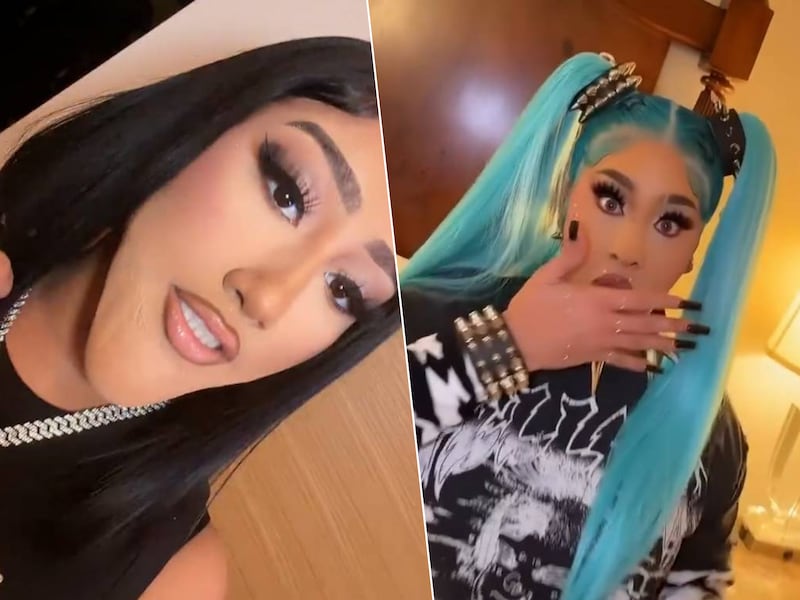 KIJK. North West (13) verkleedt zich als realityster Natalie Nunn voor Halloween, waarop Nunn de rollen omdraait