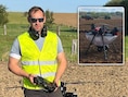Pieter Gistelinck met zijn landbouwdrone, Inzet: De XAG P150 Max Agridrone.