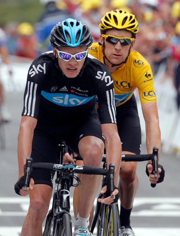 Froome en Wiggins laten hun spierballen rollen