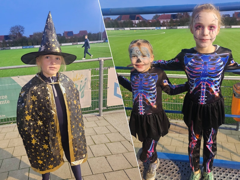 Leden van atletiekclub Beveren-Leie tonen hun griezeligste outfit voor Halloween in Waregem