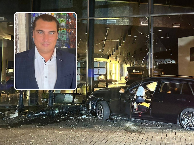 Alcoholslot voor ondernemer (28) die dronken met Mercedes in etalage knalt in Roeselare: “Vrienden kwamen hem ophalen, net na het ongeval”