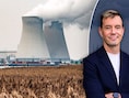 De kerncentrale van Doel. Rechts: energie-expert Joannes Laveyne (UGent/Odisee Hogeschool)
