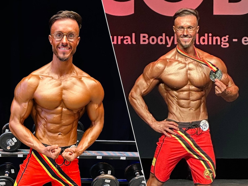 Bodybuilder Jonas (30) behaalt in vier weken derde titel op rij op Vlaamse en Belgische kampioenschappen: “Ik mag mij voor 2026 de beste Mens Physique-atleet van België noemen”
