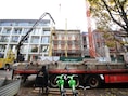 Na jaren is gele steunconstructie aan historisch pand in Kortrijk eindelijk verdwenen: “Het was storend en duur”