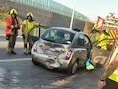 Vrachtwagen rijdt in op personenwagen op E17 in Burcht: lange file richting Antwerpen