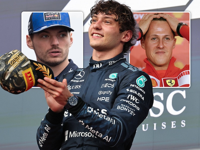 “Een schofterige stuurslag zoals die van Michael Schumacher moet je van hem niet verwachten”: onze F1-watcher vergelijkt Kimi Antonelli met de legendes