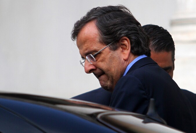 De Griekse premier Antonis Samaras.