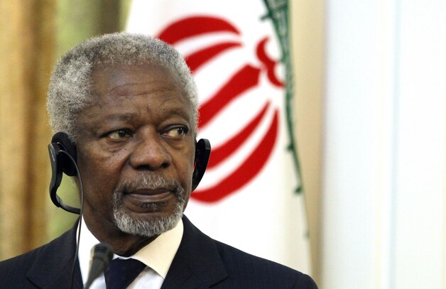 Kofi Annan op 10 juli in Teheran.