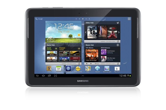 Een Galaxy Note van Samsung die draait onder Google's Android-software.