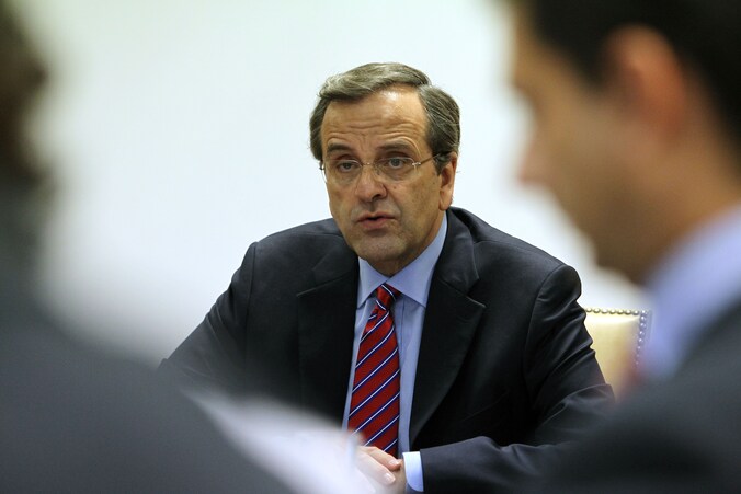 De Griekse premier Antonis Samaras