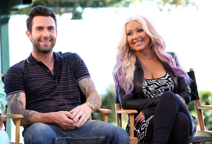 Adam Levine en Christina Aguilera