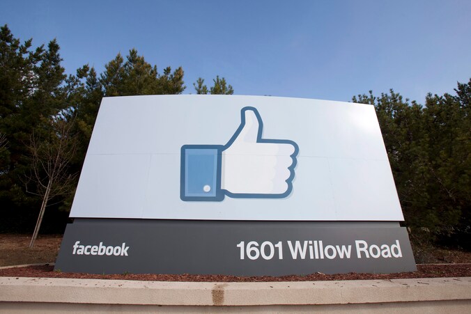 Het hoofdkantoor van Facebook Corporate in Menlo Park, Californië.