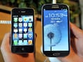 Links de Apple iPhone 4S. Rechts de Samsung Galaxy S3.