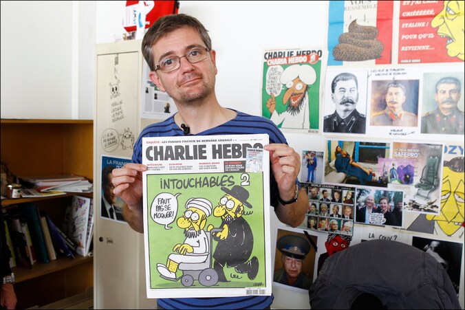 Uitgever Stéphane 'Charb' Charbonnier van Charlie Hebdo.