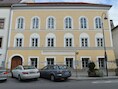 Het geboortehuis van Hitler in het Oostenrijkse Braunau.